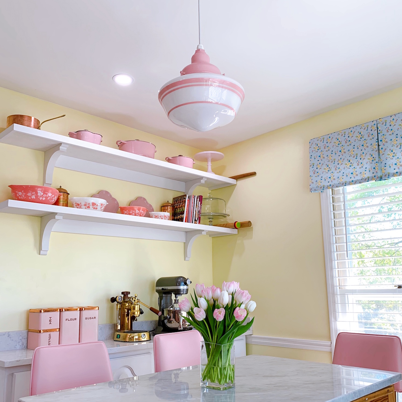 Primary Schoolhouse Pendant Light | Photo Courtesy of Homeowner